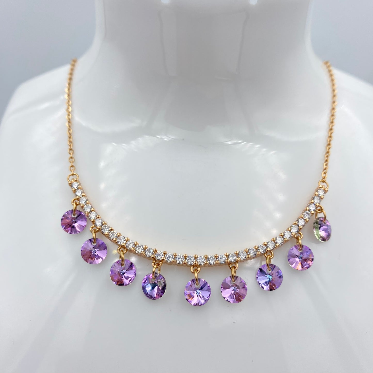 Collar Piedras en color lila