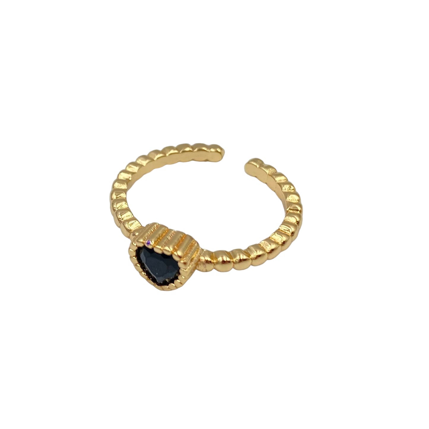 Anillo Corazón Negro