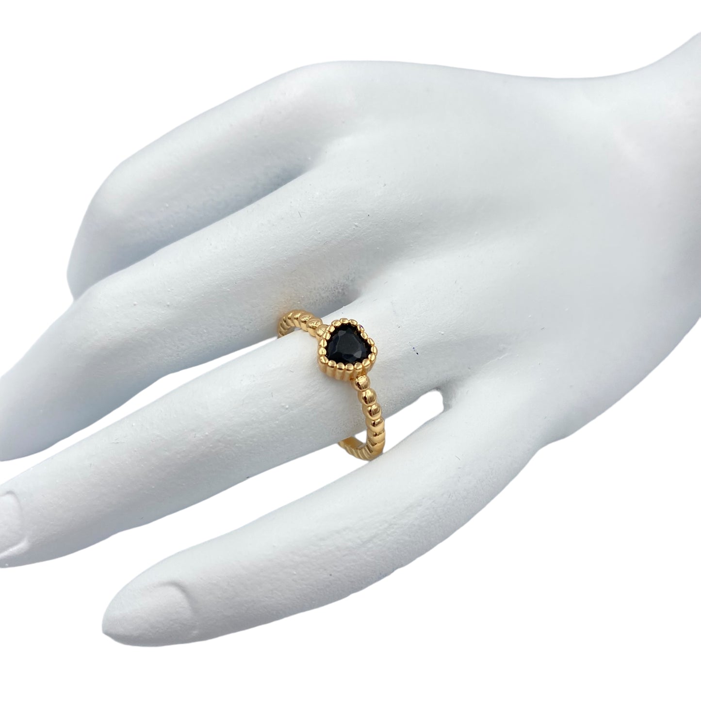 Anillo Corazón Negro