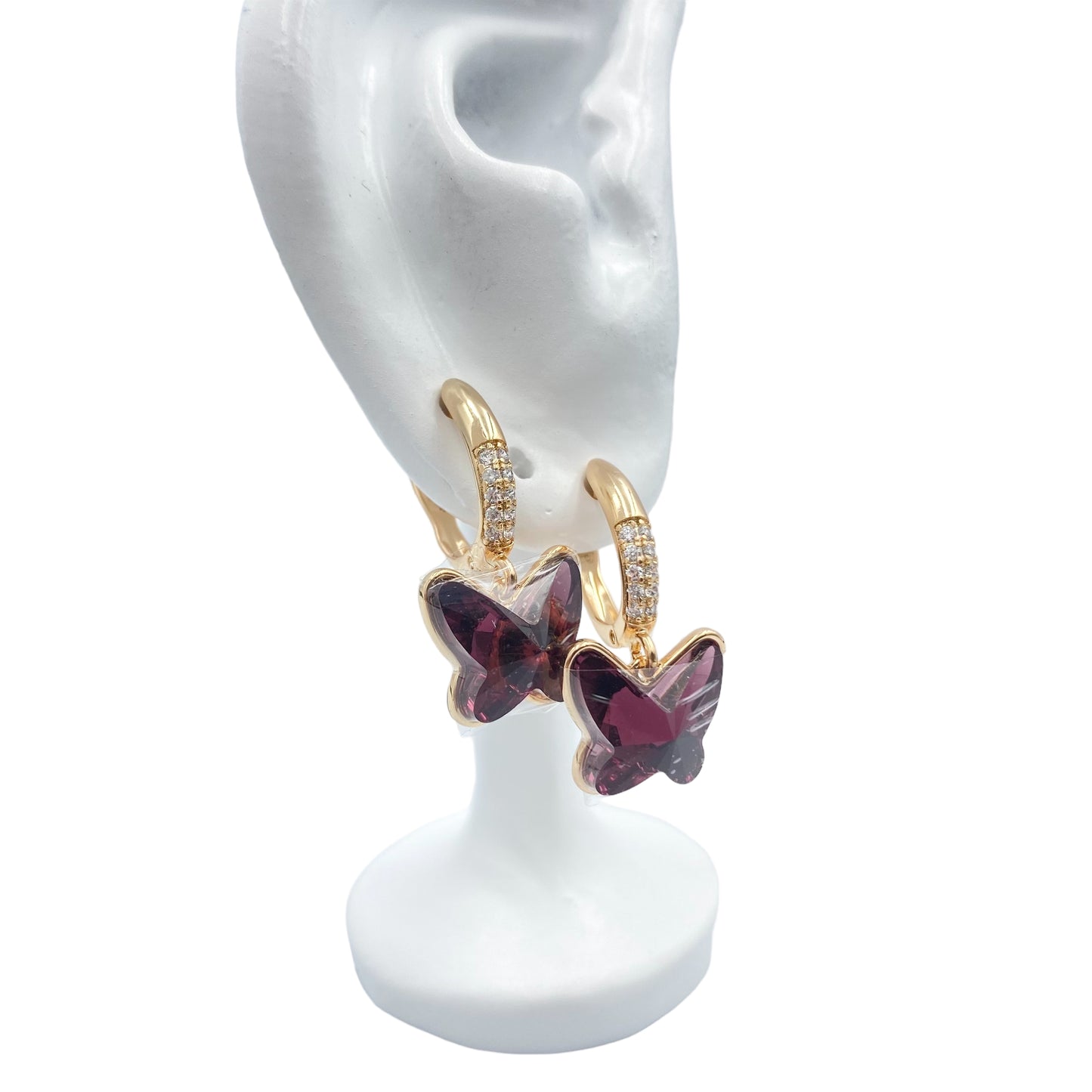 Aretes Estelados en Tonos Lila