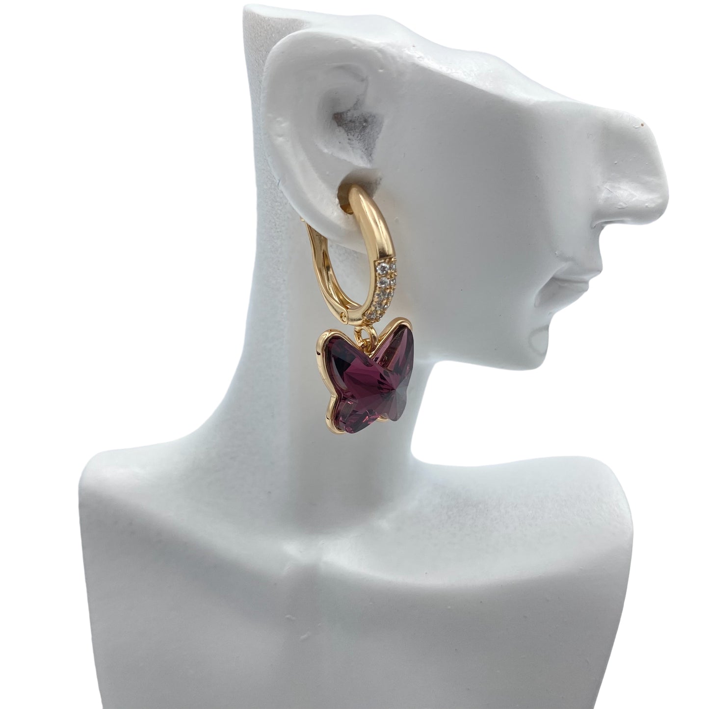 Aretes Estelados en Tonos Lila