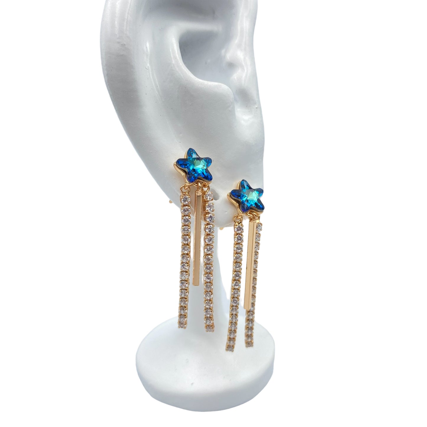 Aretes Estrella Azul Turquesa