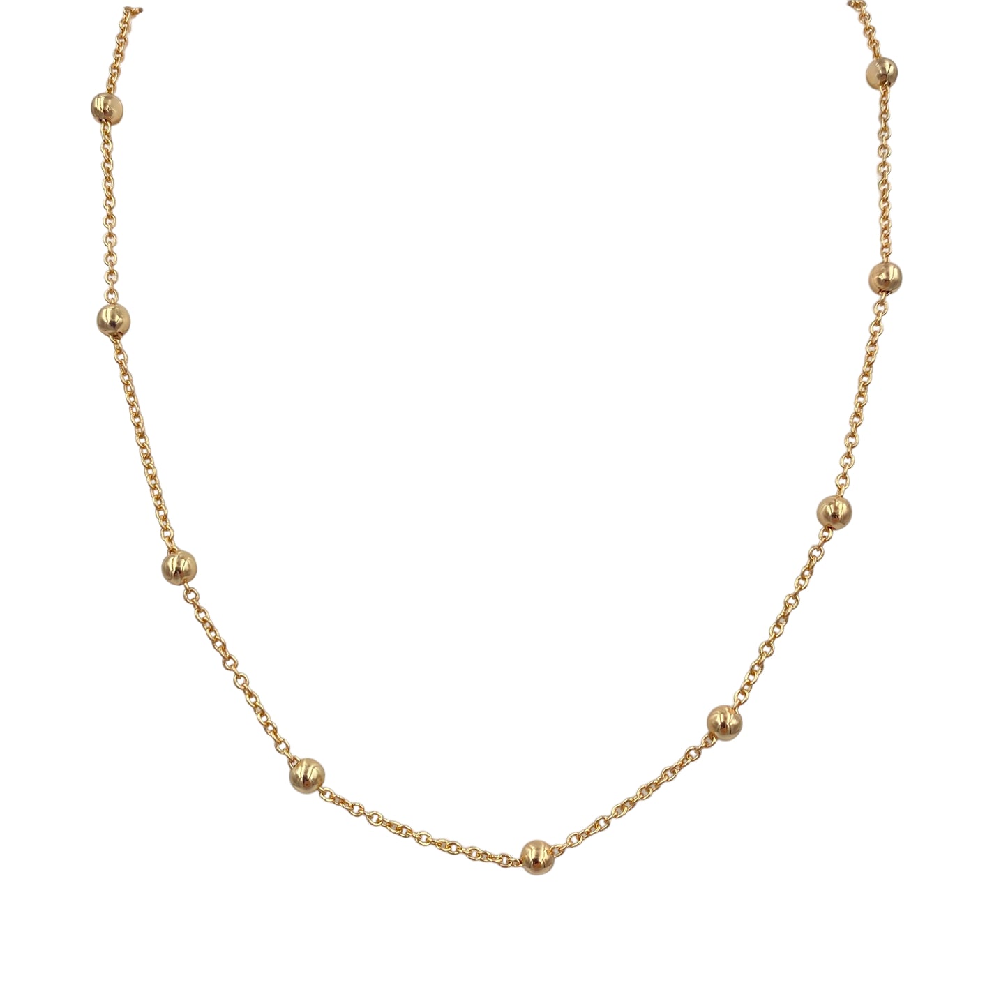 Collar Perlas Doradas