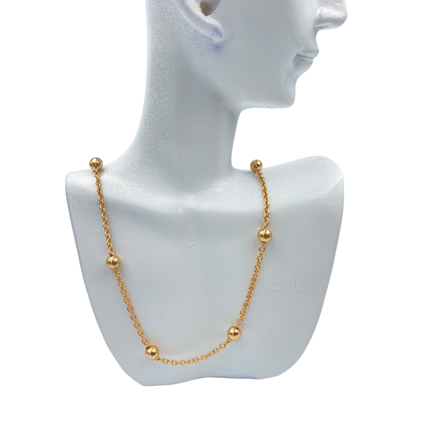 Collar Perlas Doradas