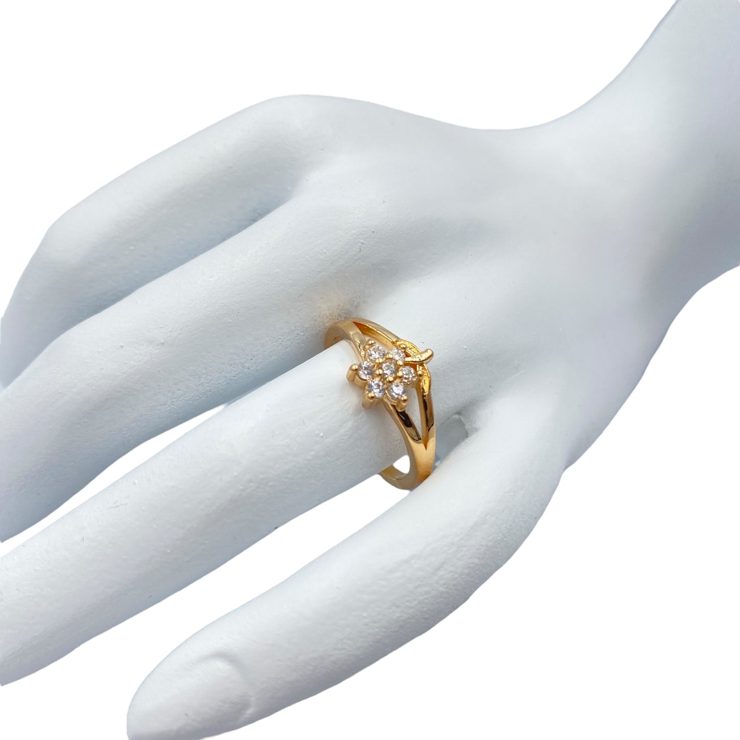 Anillo Flor con Piedras