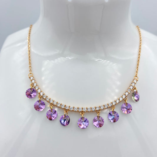 Collar Piedras en color lila