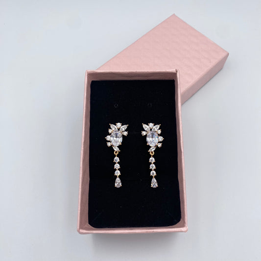 Aretes aros colgantes con piedras