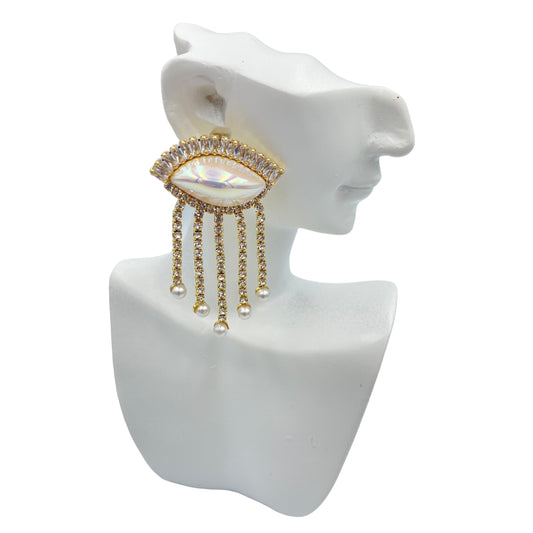 Aretes Brillo Plateado