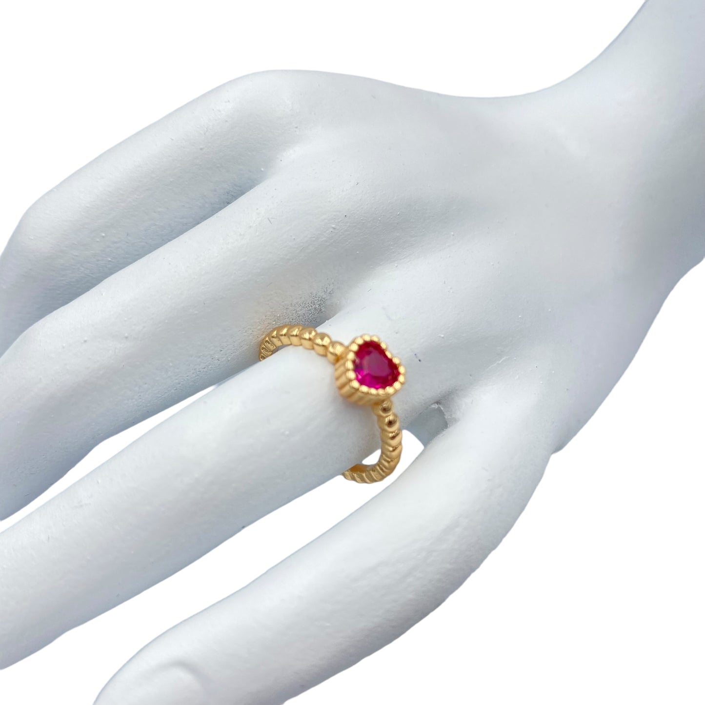 Anillo Corazón Rosa