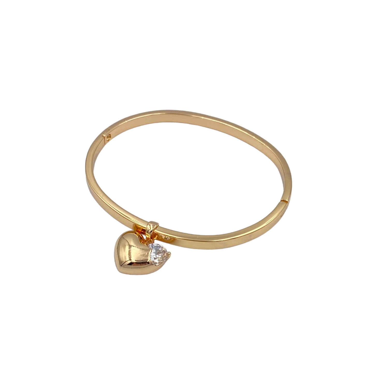 Pulsera Corazón Dorado Brillante