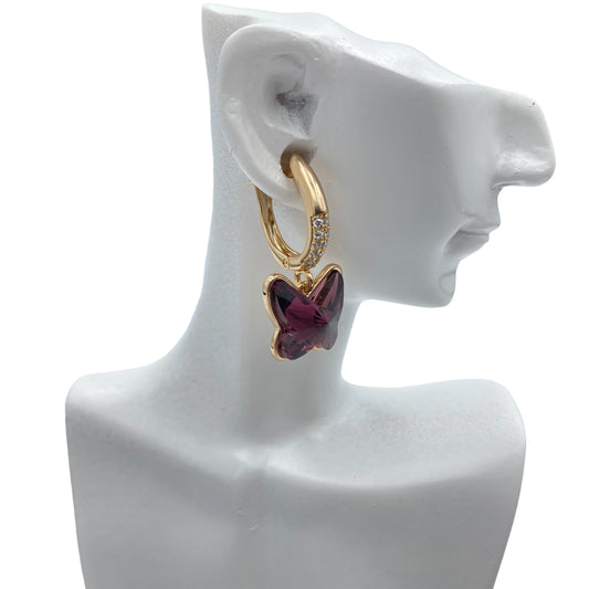 Aretes Estelados en Tonos Lila