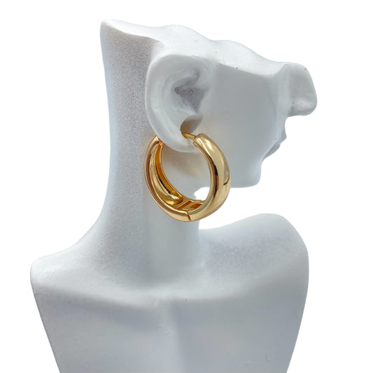 Aretes Aros Dorados