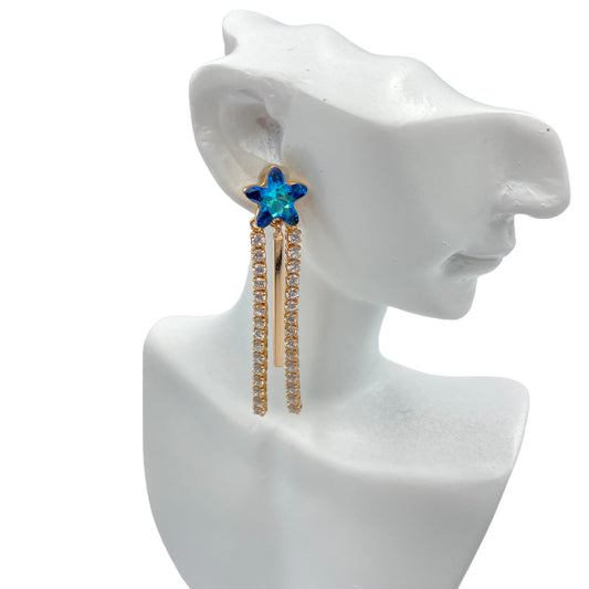 Aretes Estrella Azul Turquesa